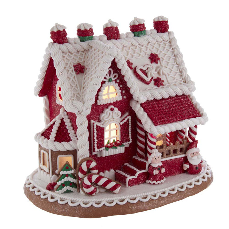 Kurt Adler Santa and Mrs. Claus Gingerbread House & Reviews Wayfair